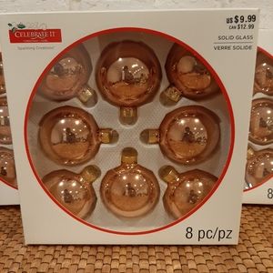 2boxes Glass Christmas Ornaments/balls (gold-ish)